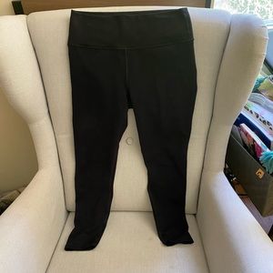 Black “the power hold” medium leggings from Fabletics.